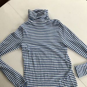 J crew tissue turtleneck in stripe
